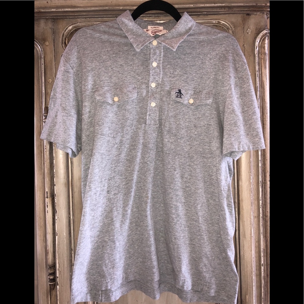 Original Penguin grey collard polo